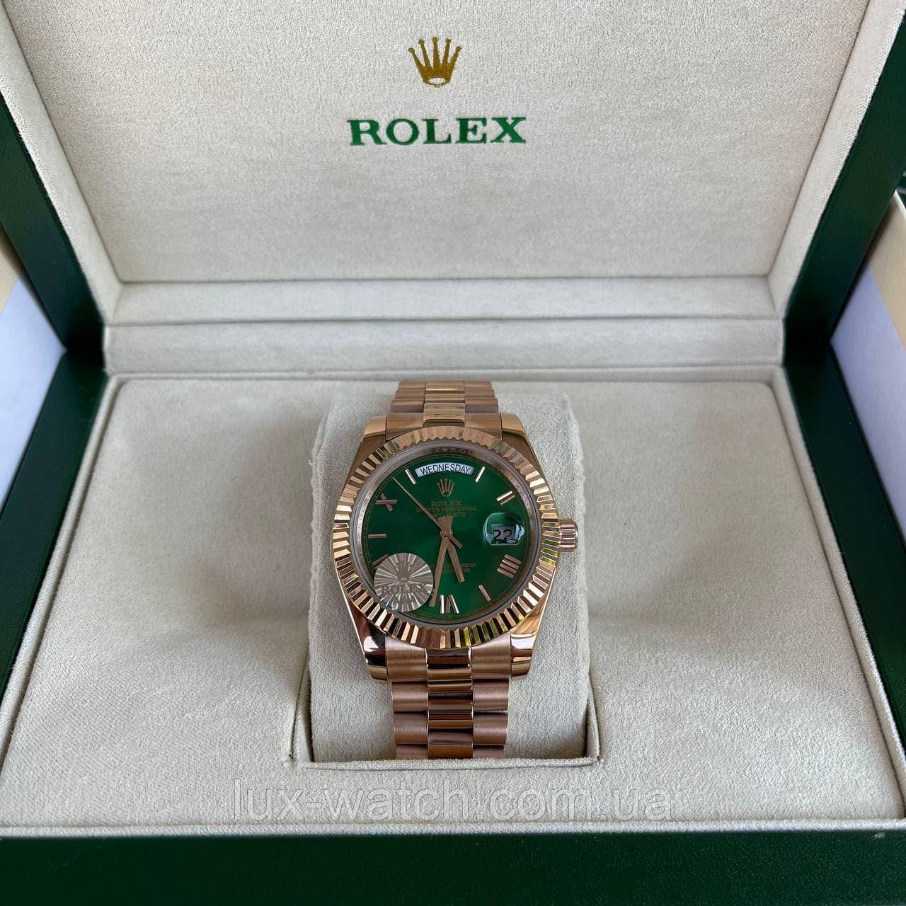 Годинник Rolex Oyster Perpetual Gold-Green преміального ААА класу