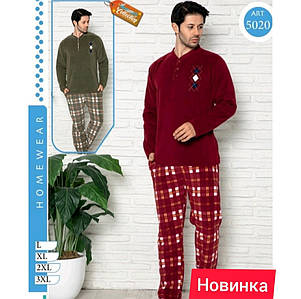 Зимова чоловіча піжама комплект зі штанами