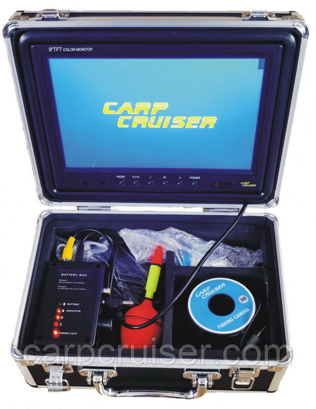 Підводна камера Carp Cruiser СС9-iR15-LUX з кольоровим 9" монітором 15 м кабелю 12 світлодіодів ІК підсвічування, фото 1