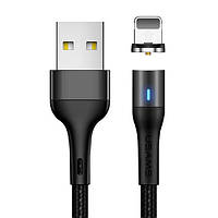 Кабель магнітний для Apple Lightning USAMS US-SJ333 U29 |2.1 A, 100см| Чорний