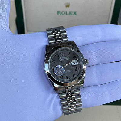Годинник Rolex Datejust Silver-Gray преміального ААА класу