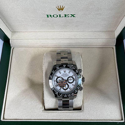 Годинник наручний Rolex Cosmograph Daytona AAA Silver-White-Black