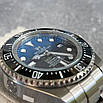 Наручний годинник Rolex Deepsea Sea-Dweller Silver-Black-Blue преміального ААА класу, фото 2