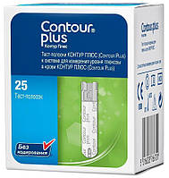 Тест-полоска CONTOUR® PLUS к глюкометру Контур плюс 25 шт/уп