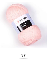 Нитки пряжа для в'язання акрилова ELITE YarnArt Еліт Ярнарт № 37 - персик