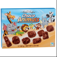 Цукерки Maitre Truffout, CHOCO ANIMALS, фігурки з молочного шоколаду, 100г, 22шт/ящ