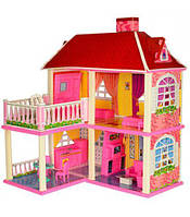 Ляльковий будиночок із меблями Bambi My lovely villa 6980 Двоповерховий будиночок для ляльки 16 см