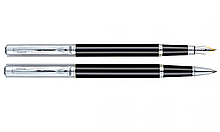Комплект ручок перо+ролер колір чорний металік в подарунковому футлярі l regal r131200.l.fr