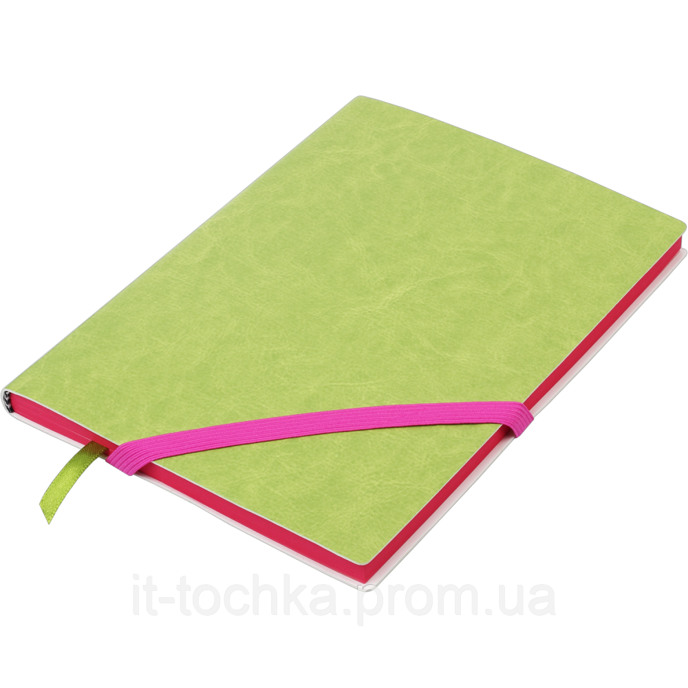 Діловий блокнот a5 buromax bm.295203-15 салатовий lollipop в лінію 96 аркушів обкладинка-штучна шкіра