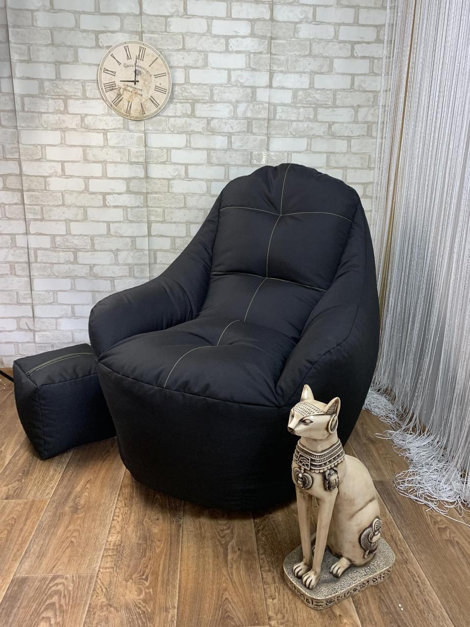 Бескаркасное кресло(безкаркасне крісло)BOSS +ПУФ,для дома в офис ,Стул мешок,диван мешок - фото 10 - id-p910188020