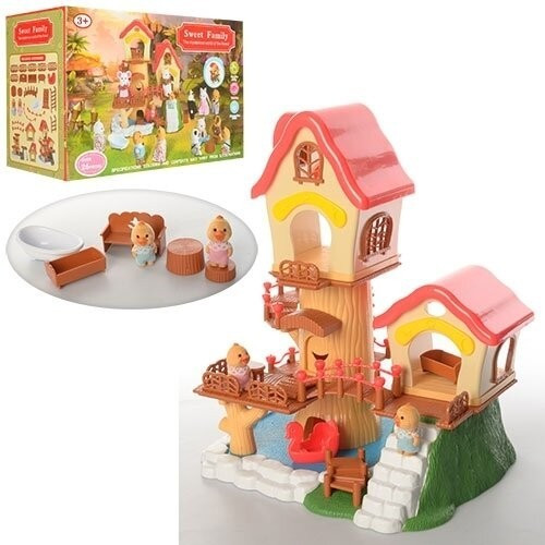 Будиночок із меблями та фігурками тварин Happy Family 1508, фото 1