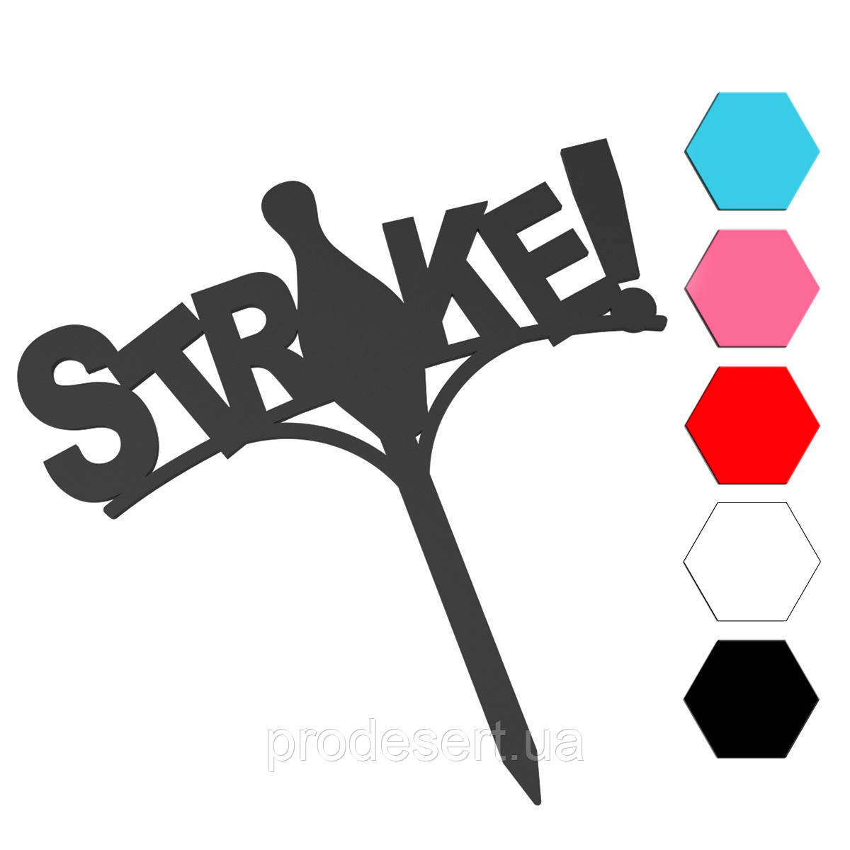 Strike топер для торта 6*14 см (3D)