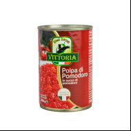 Помідори перетерті VITTORIA Polpa di Pomodoro, ж/б, 400г, 24шт/ящ, фото 1