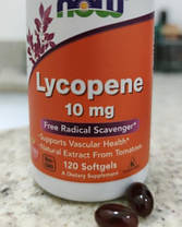 Лікопін NOW Lycopene 10 mg 120 softgels, фото 2