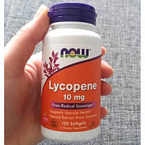 Лікопін NOW Lycopene 10 mg 120 softgels, фото 3