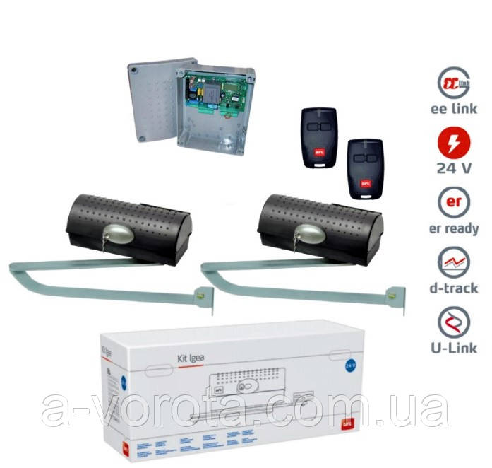 BFT IGEA kit рычажная автоматика для распашных ворот до 6м - фото 1 - id-p1479191138