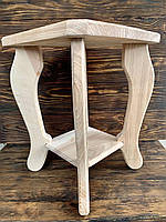 Табурет деревянный квадратный сиденья из сосны ручной работы