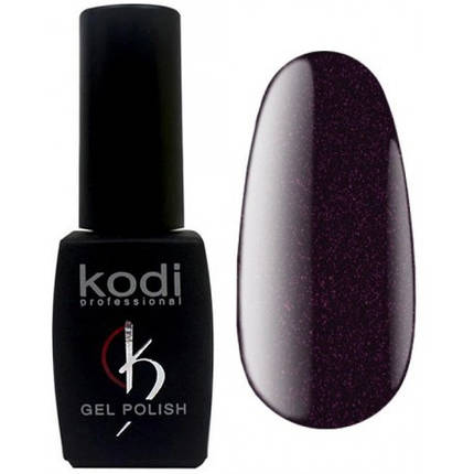 Гель-лак Kodi Professional BW 110 чорний з фіолетовим мікроблеском 8 мл, фото 1