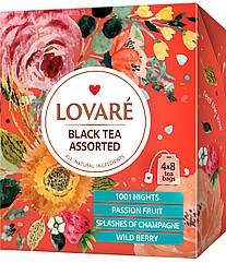 Набір чорного чаю Lovare Black Tea Assorted у пакетиках 32 шт.