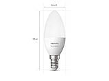 Розумні LED лампочки Philips Hue E14 White 470лм 40Вт 5.5W, ZigBee, Bluetooth, Apple HomeKit, 2шт., фото 8