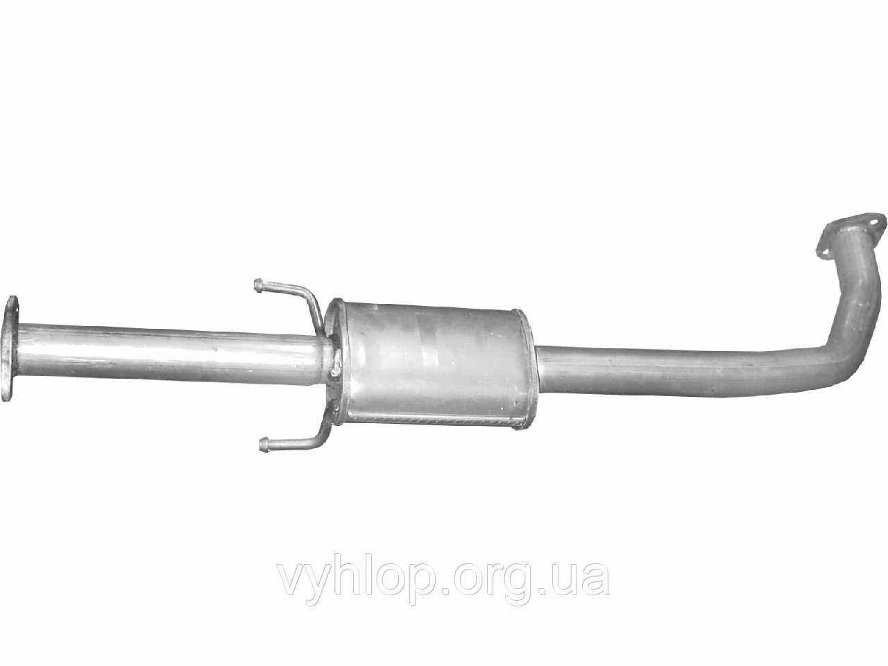 Резонатор Хюндай І30 (Hyundai I30) 1.6 D, 2/0 D (10.77) 5/2007 - 11/2011 Polmostrow алюминизированный
