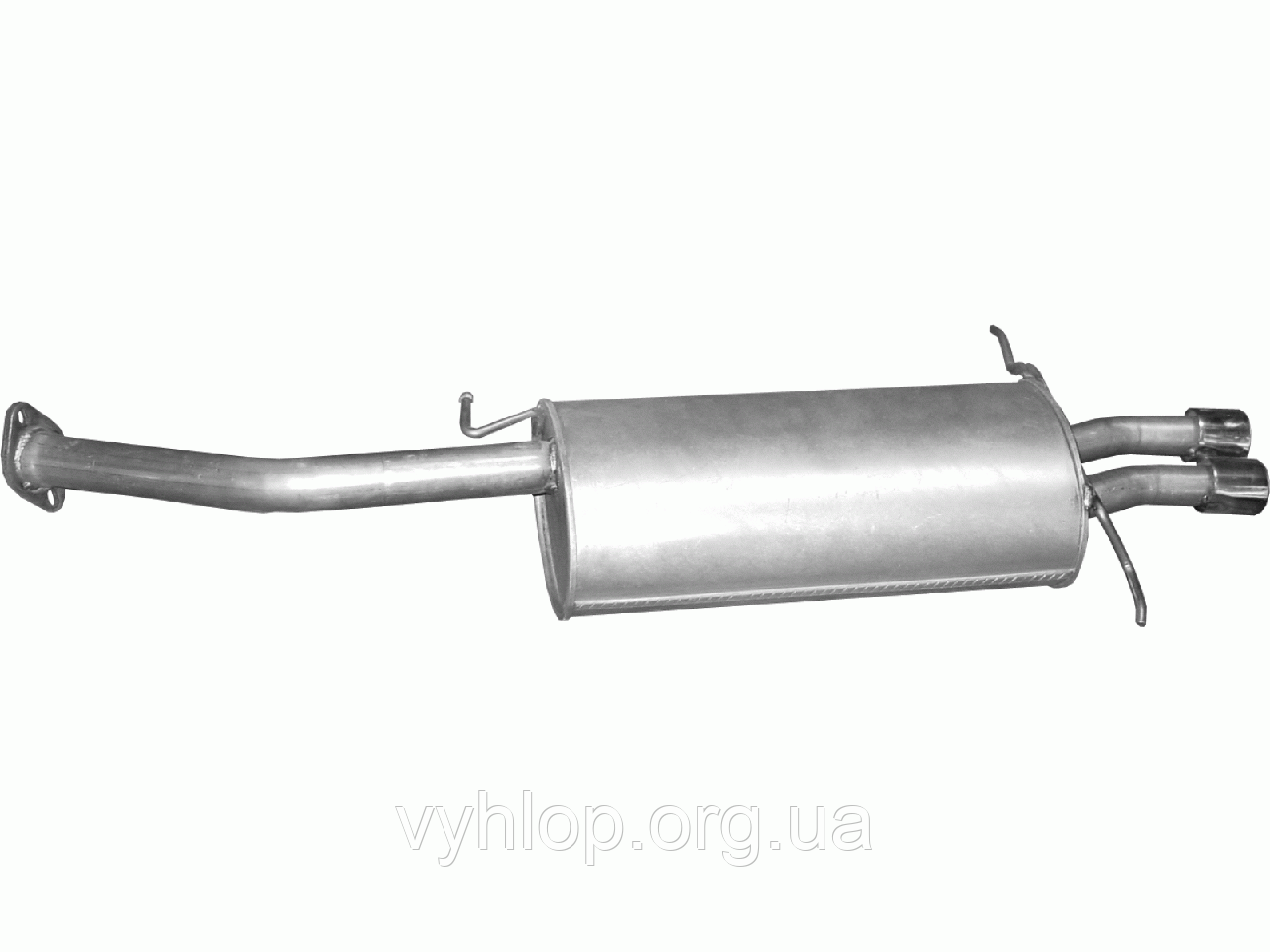 Глушник Мазда МХ6 (Mazda MX6) 91-96 2.5 (12.06) Polmostrow алюминизированный