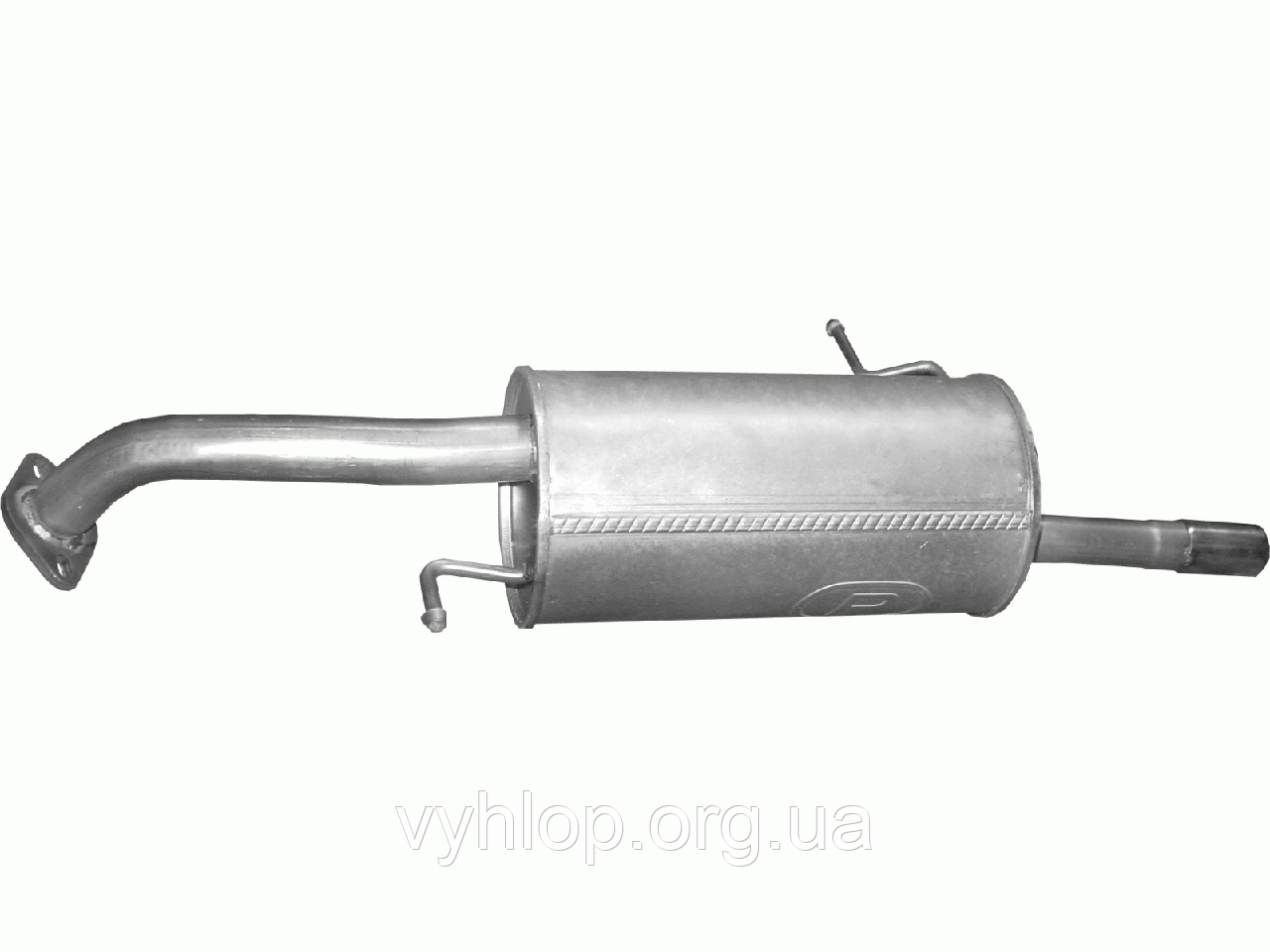 Глушник Мазда 323 (Mazda 323) 98-01 1.5 (12.194) Polmostrow алюминизированный