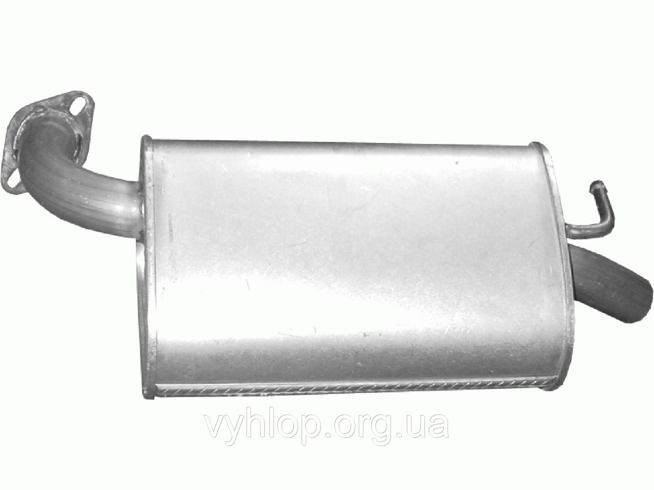 Глушник Мазда 6 (Mazda 6) 2.0/2.3 05-07 (12.215) Polmostrow алюминизированный