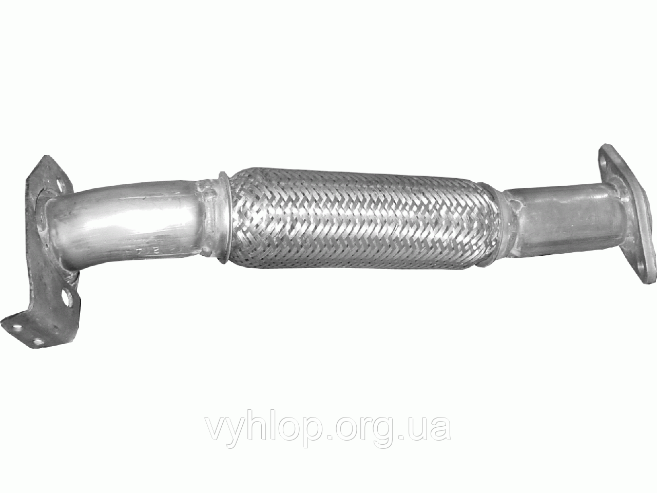 Труба приймальна з гофрою Мазда 6 (Mazda 6) 2.0 CiTD Turbo Diesel 02-07 (12.214) Polmostrow алюминизированный