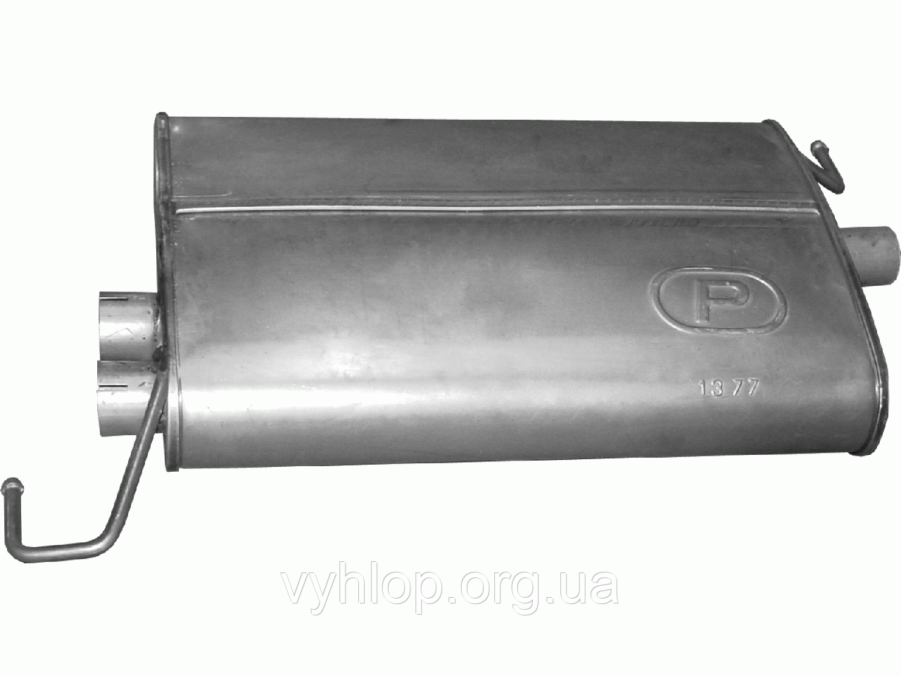 Глушник Мерседес ML 320 - W163 (MERCEDES ML 320 - W163) 3.2 98 - 02 (13.77) Polmostrow алюминизированный