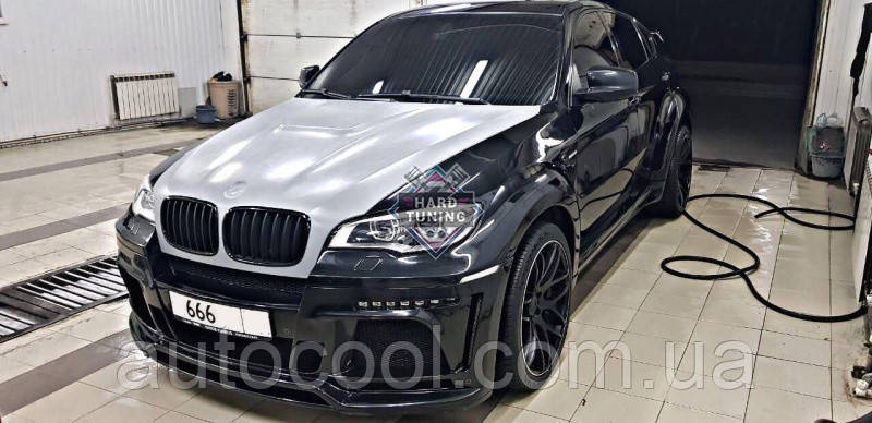 Тюнінг капот для BMW X6 E71/E72 2007-2013 р.в. стиль M, фото 1
