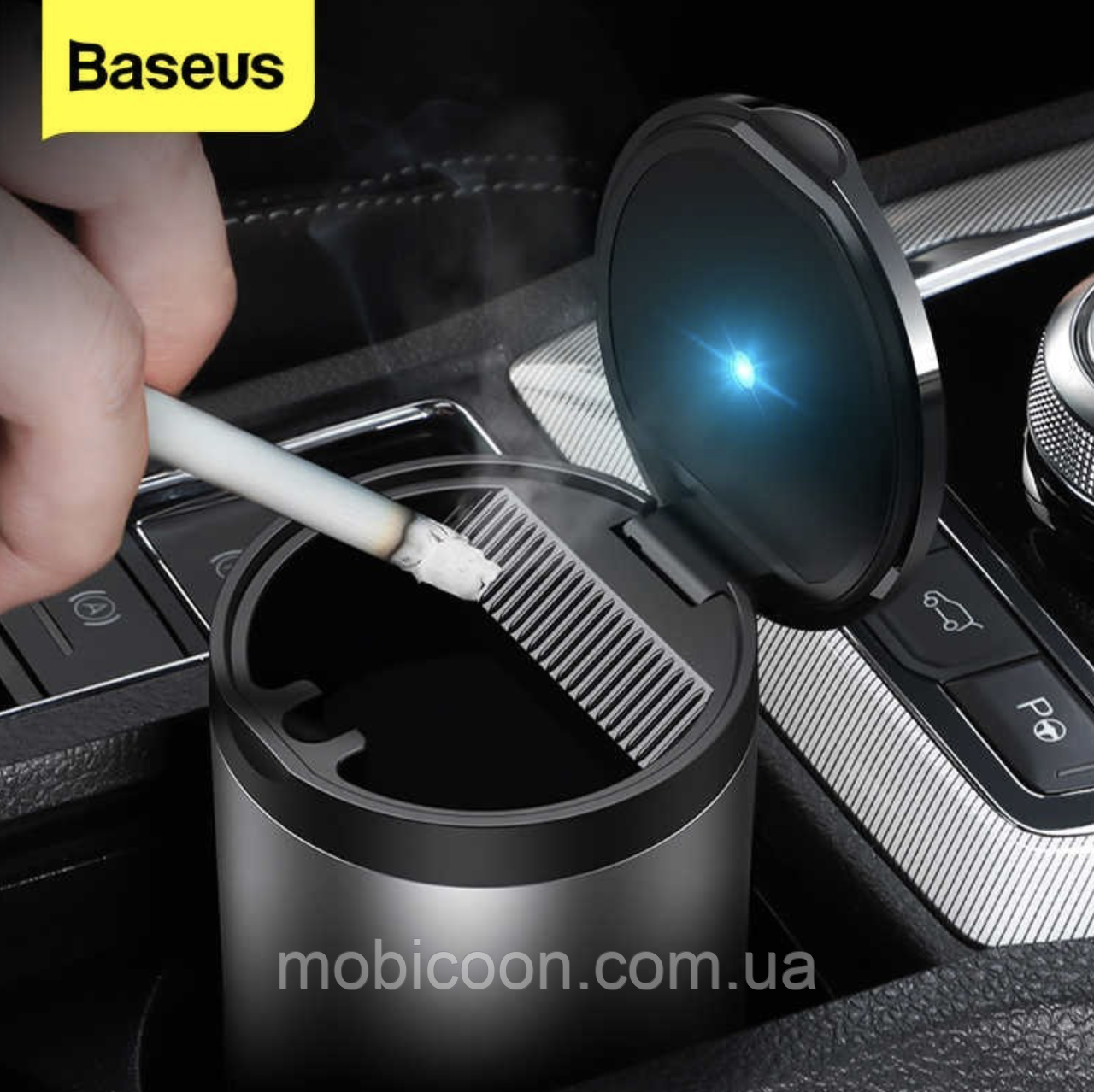 Автомобільна попільничка Baseus Premium Car Ashtray Black/Grey (CRYHG01-0G)