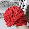 Чалма, хіджаб, шапка для алопеції(онко) NONE - червона, фото 2