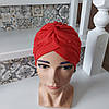 Чалма, хіджаб, шапка для алопеції(онко) NONE - червона, фото 3