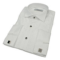 Класична біла чоловіча сорочка з оздобленням Negredo 1075 зап. + Баб.біл.