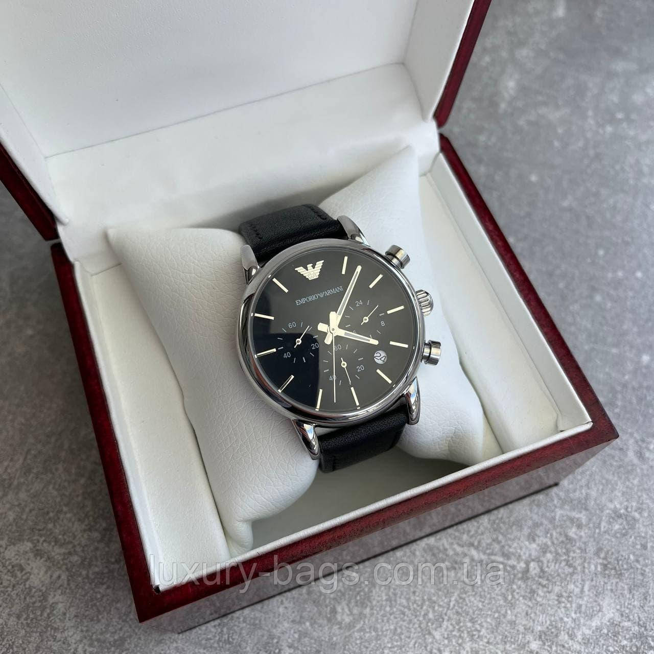 Годинник наручний Emporio Armani 1733 Black-Silver
