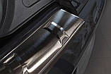 Захисна накладка на задній бампер для Ford Mustang 2015+, GT2020+ /чорна нерж.сталь/, фото 2