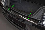 Захисна накладка на задній бампер для Ford Mustang 2015+, GT2020+ /чорна нерж.сталь/, фото 4