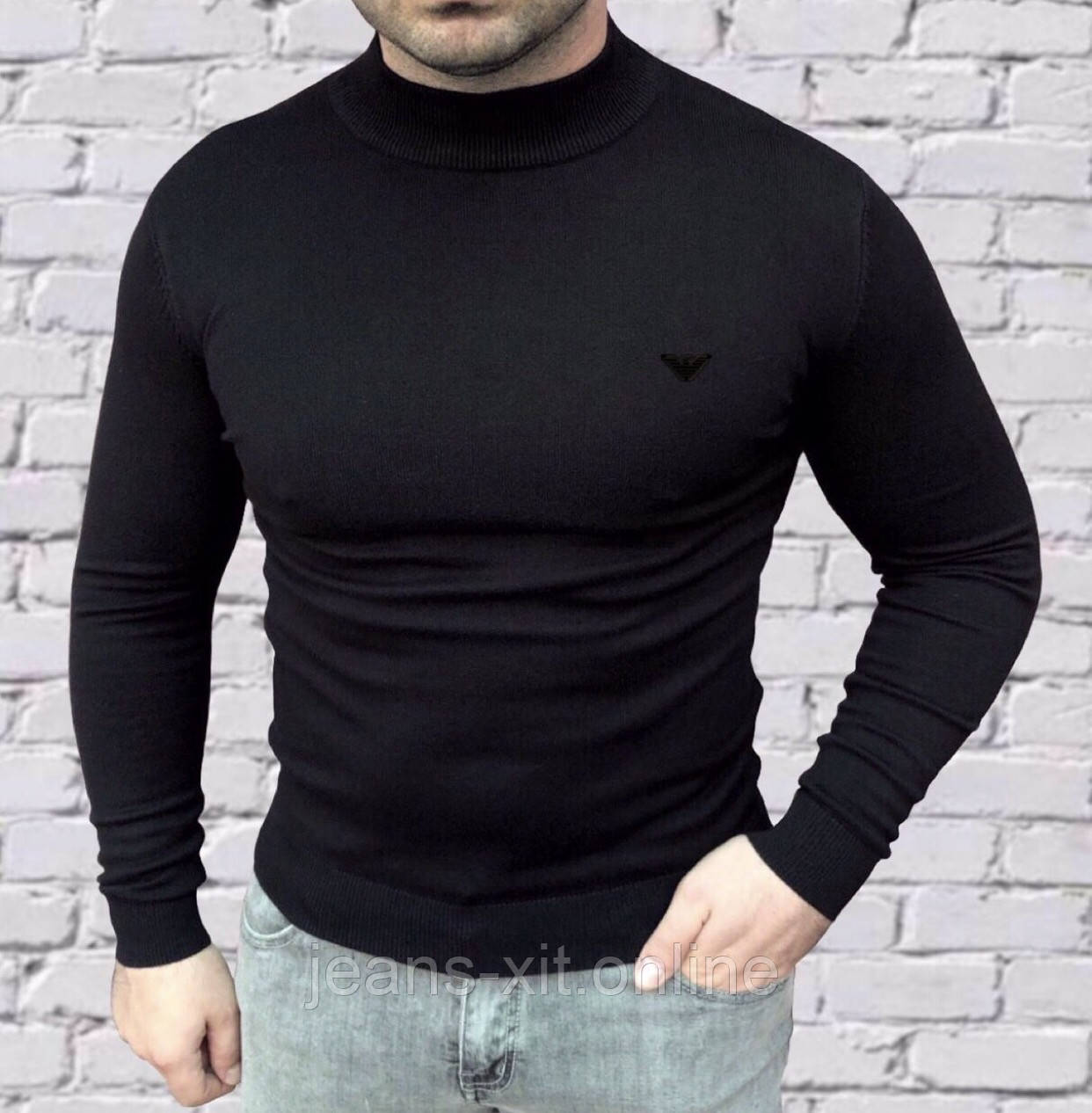 Светр Чол. 2XL(р) чорний 925-21 Armani КНР Осінь-D