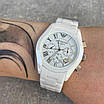Годинник наручний Emporio Armani AR-1400 White-Silver, фото 8