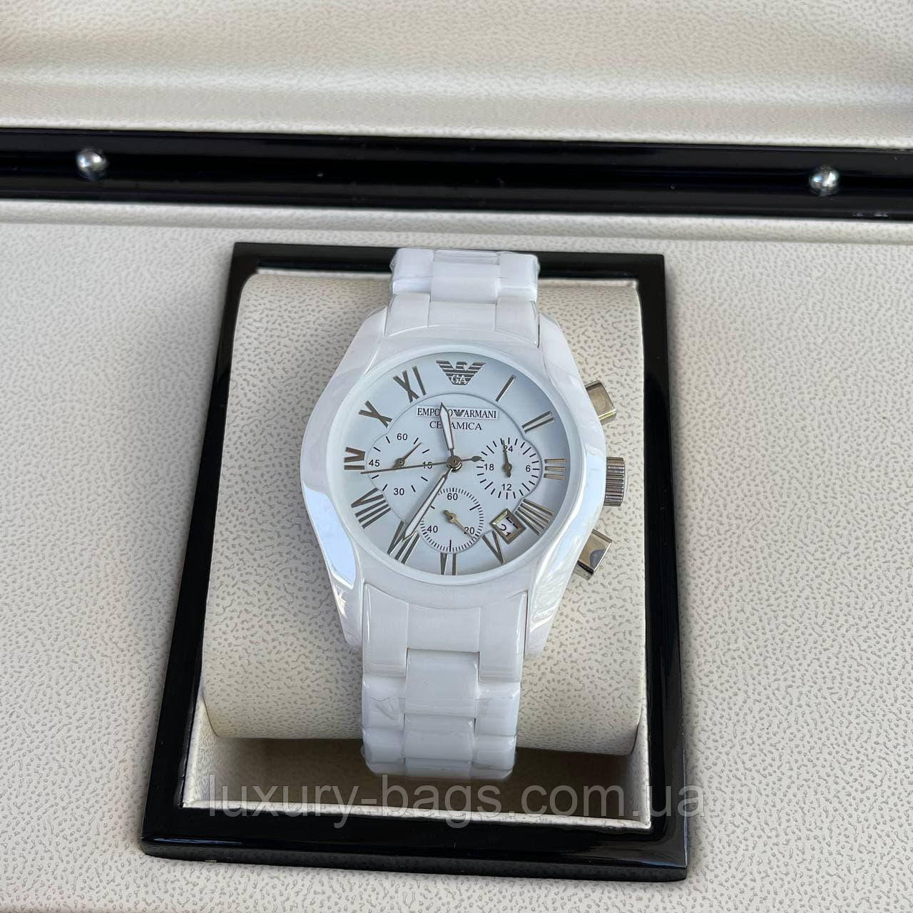 Годинник наручний Emporio Armani AR-1400 White-Silver