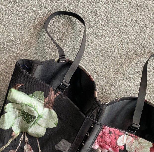 Женский корсетный топ бюстье с чашками с пуш ап на тонких бретелях (р ...