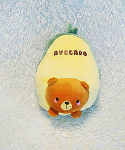 Плюшева іграшка-подушка авокадо ведмідь з пледом всередині 3 в 1 krd0191