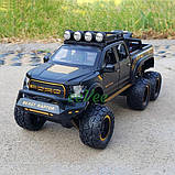Машинка іграшка пікап Ford Raptor колекційна з мотоциклом позашляховик металевий 20 см Чорний (59155), фото 6