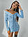 Трендові міні сукня з затяжками Karolina Blue, фото 2