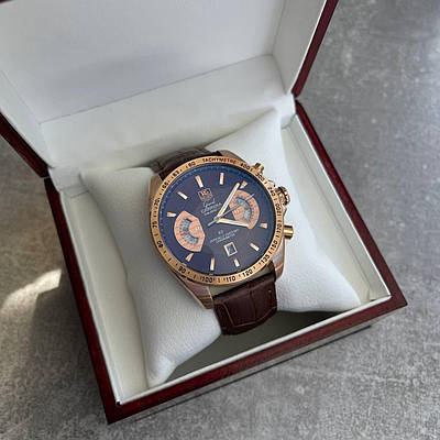 Годинник наручний T a g H e u e r Grand Carrera Calibre 17 Quartz Brown-Gold-Brown