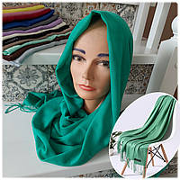 Шаль палантин шарф длинный Cashmere - зеленый