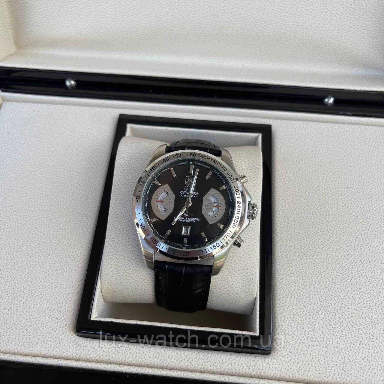 Годинник наручний T a g H e u e r Grand Carrera Calibre 17 Quartz Black-Silver-Black