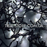 Гірлянда рубін 200 LED, Білий колір, чорний дріт, 10метров, фото 2