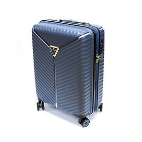 Гарна дорожня валіза на колесах Snowball 55x38x20 см синя
